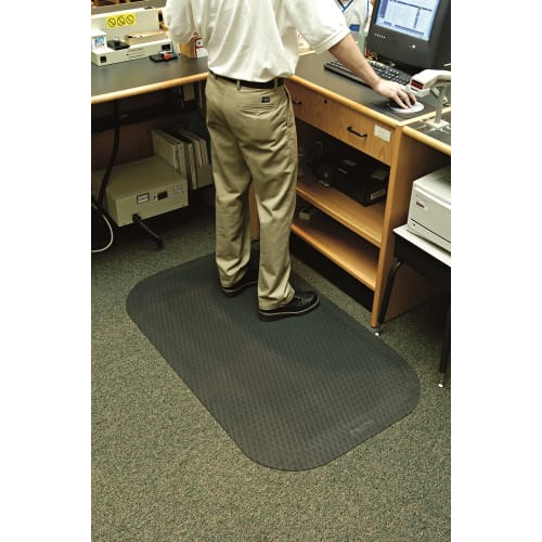 M+A Matting® Hog Heaven Anti-Fatigue Mat, 5/8in, 2x3, Black
